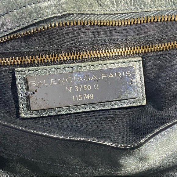 2009 Balenciaga The City Bag 115748 Anthracite 2Way Tote Lambskin - Picture 10 of 16